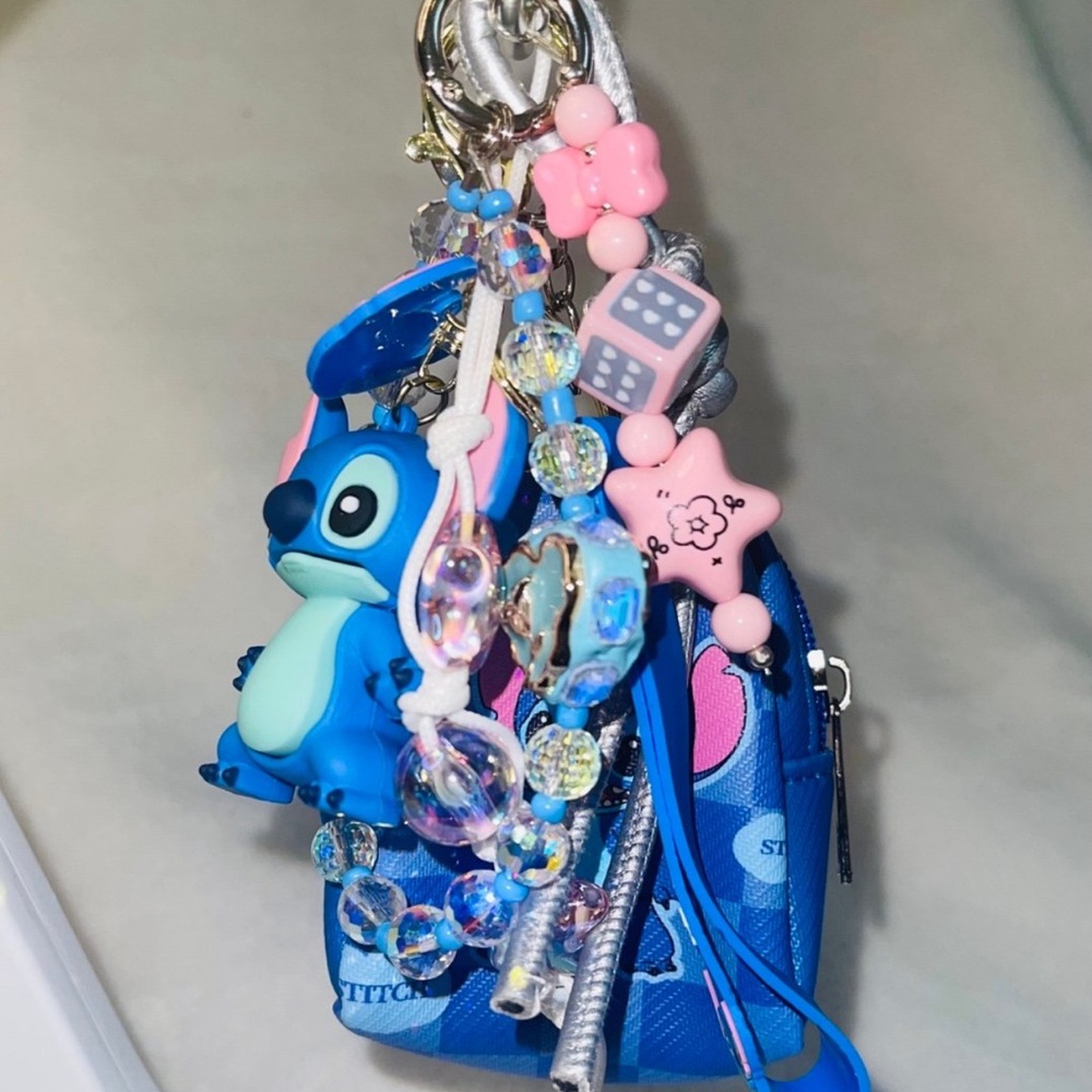 Blue Character Mini Backpack Keychain - image 3